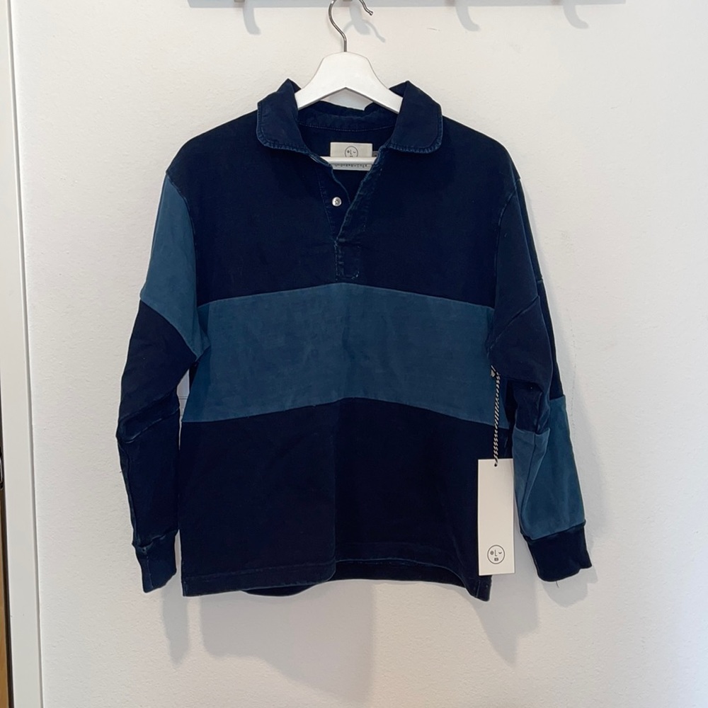 OlderBrother NWT Blue Rugby Polo Shirt